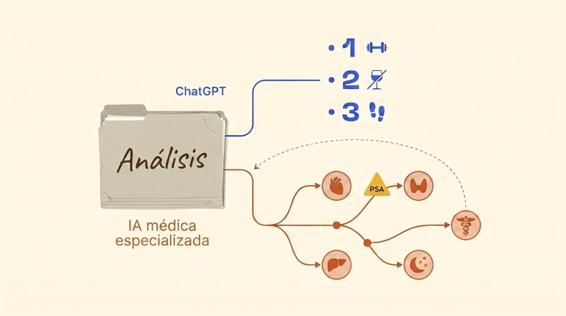 Wizey frente a ChatGPT: cinco casos clínicos comparados en paralelo